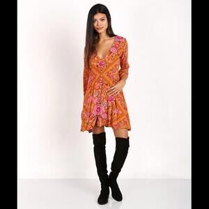EUC Spell & The Gypsy Collective Babushka Playdress in Amber Size Small
